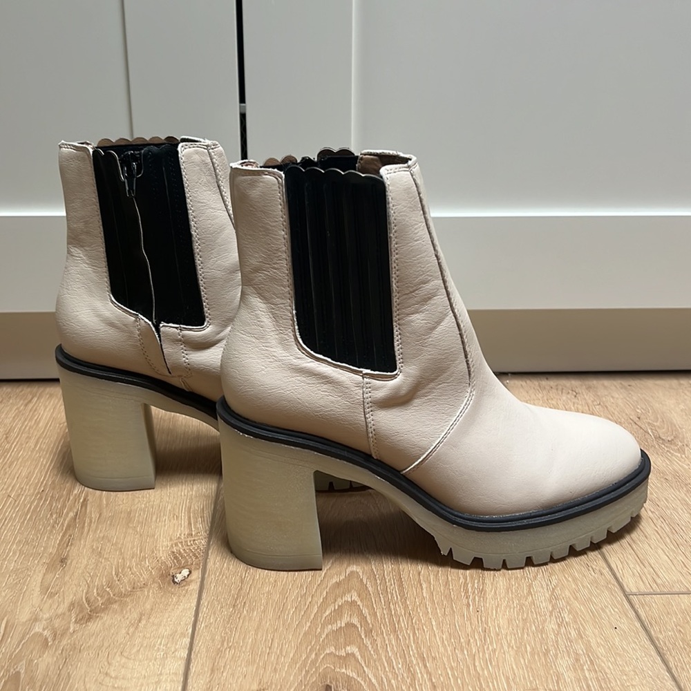 Cream Lug Bootie